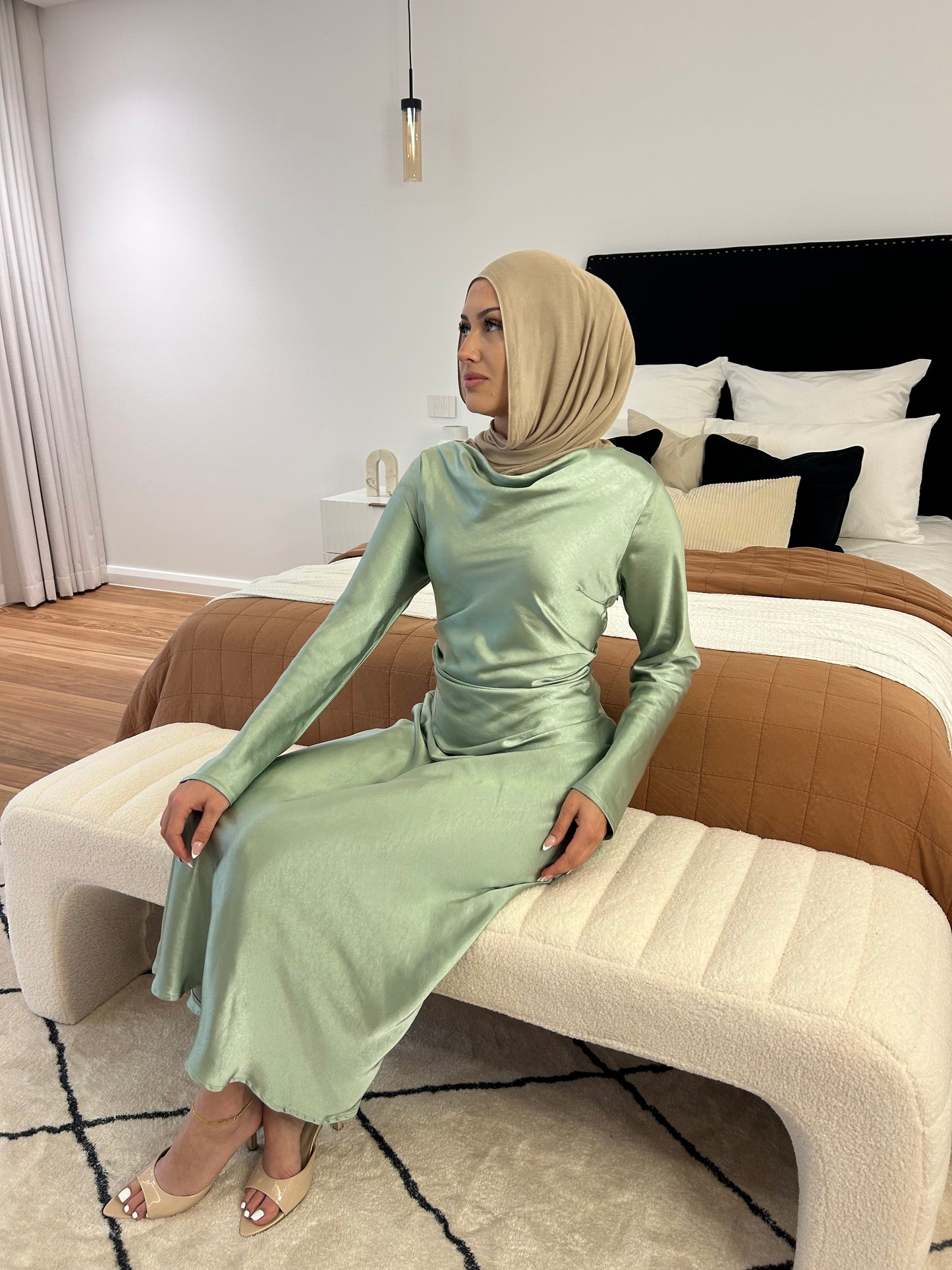 Nafah Dress Sage Green