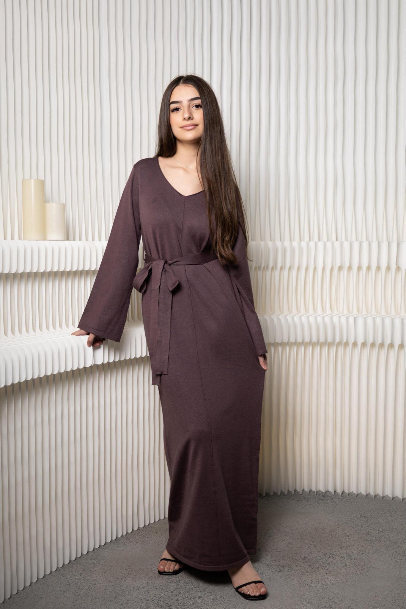 Fafi Knit Dress Eggplant