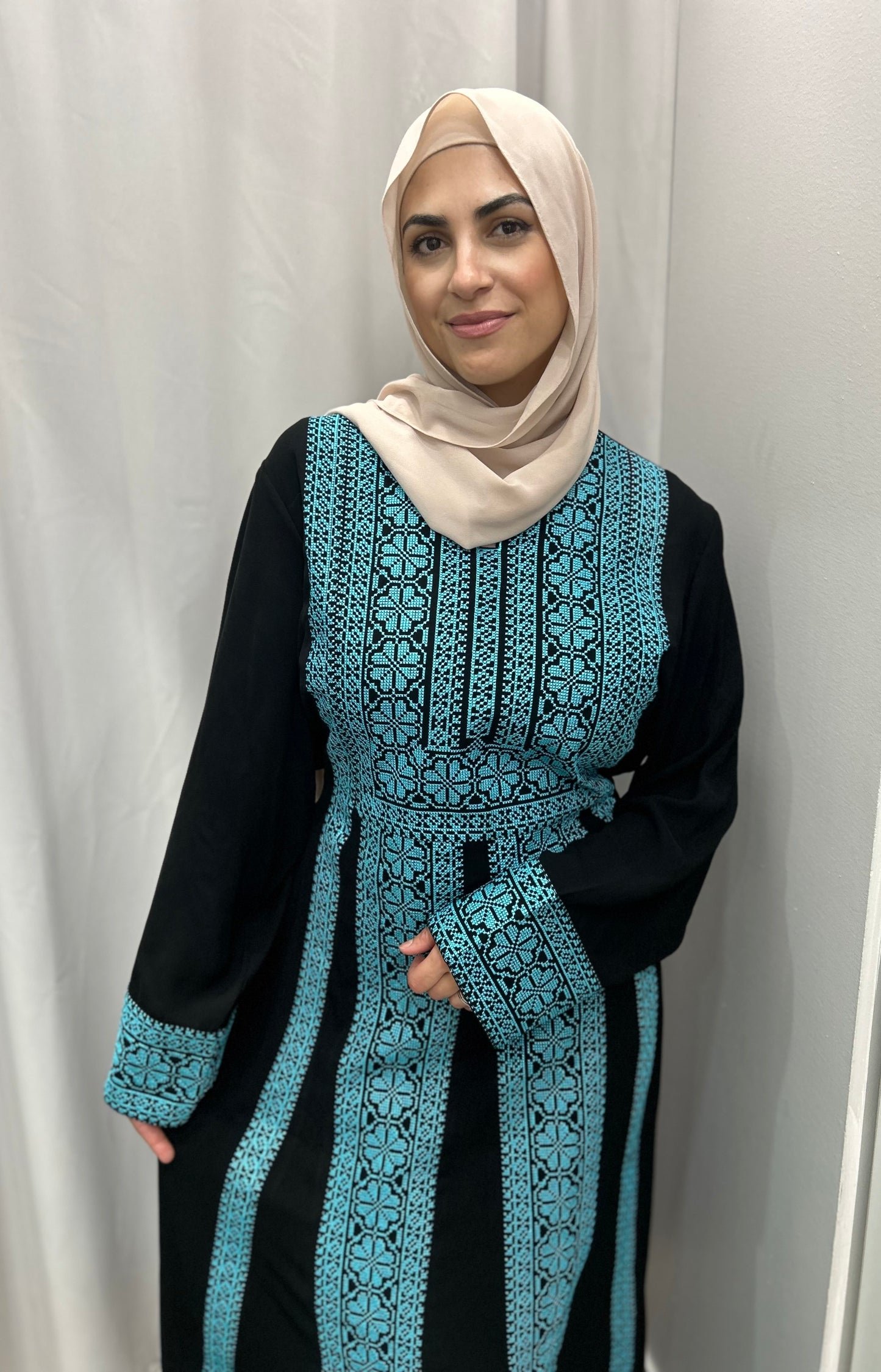 Palestinian Abaya Blue
